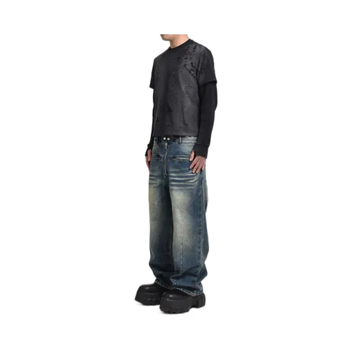Front Zip Baggy Denim / D.Ind