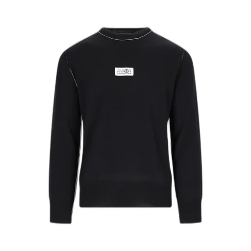 Mm6 Maison Margiela Logo Patch Crewneck Jumper