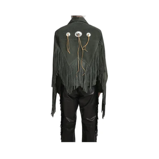 Leather Fringe Riders Jacket / Dust