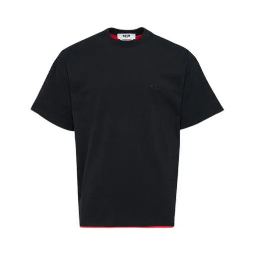 Msgm Logo-Detail Crewneck T-Shirt