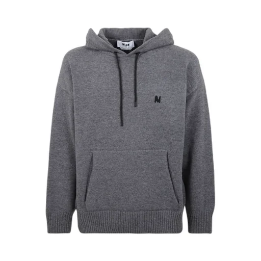 Msgm Logo Detailed Drawstring Hoodie