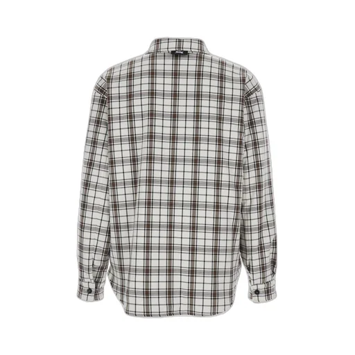 Msgm Logo Embroidered Checked Reversible Shirt