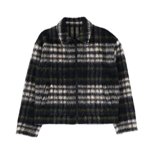 Msgm Checked Zipped Jacket