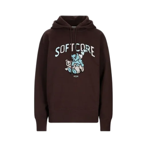Msgm Long Sleeve Drawstring Hoodie