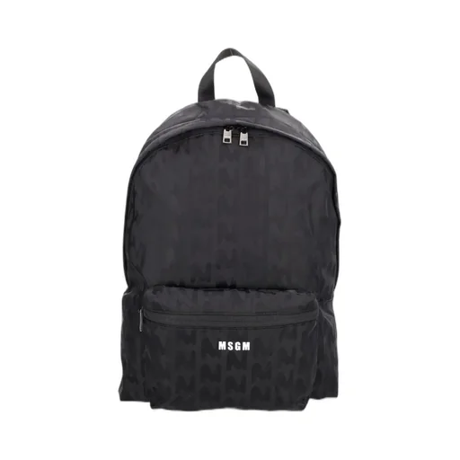 Msgm Monogram Printed Zip-Around Backpack