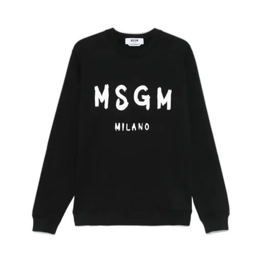 Msgm Logo-Printed Crewneck Sweatshirt
