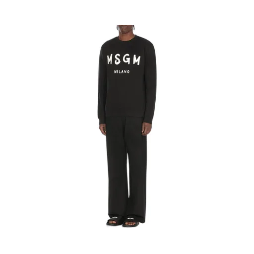 Msgm Logo-Printed Crewneck Sweatshirt