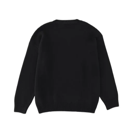 Msgm Logo Patch Crewneck Knitted Jumper