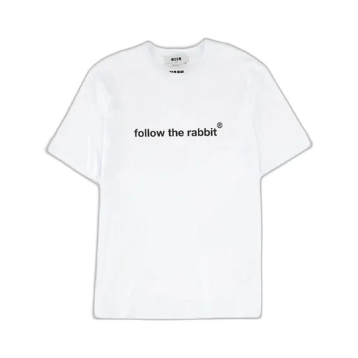Msgm Quotes Jersey T-Shirt Follow The Rabbit®