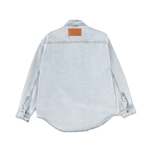 Msgm Marbled Denim Shirt