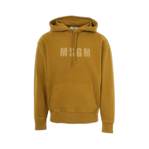 Msgm Logo Printed Drawstring Hoodie