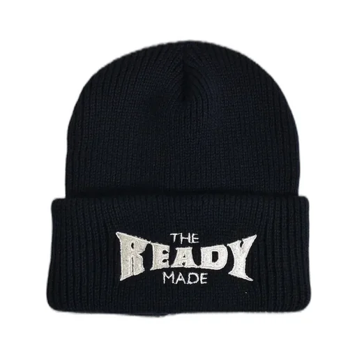 Recycled Wool Knit Cap Black