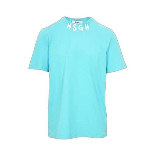 Msgm Logo Printed Crewneck T-Shirt