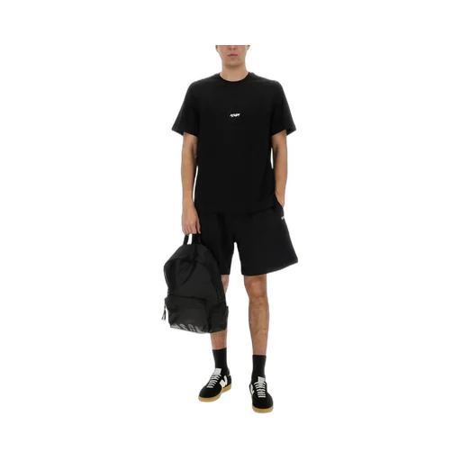 Msgm Logo Printed Jersey T-Shirt