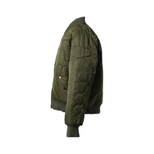 Satin Ma-1 Moto Jacket / Grn