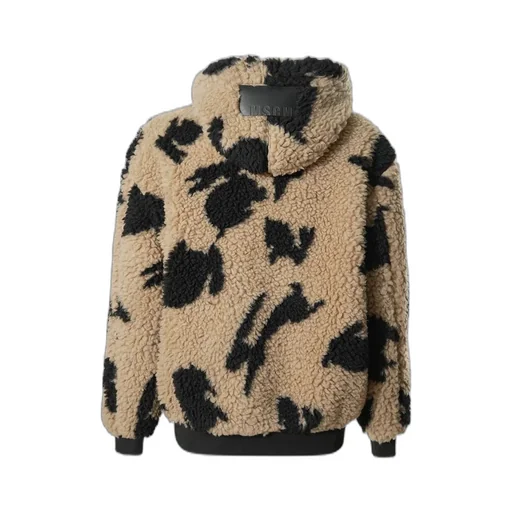 Msgm Follow The Rabbit Motif Teddy Jacket