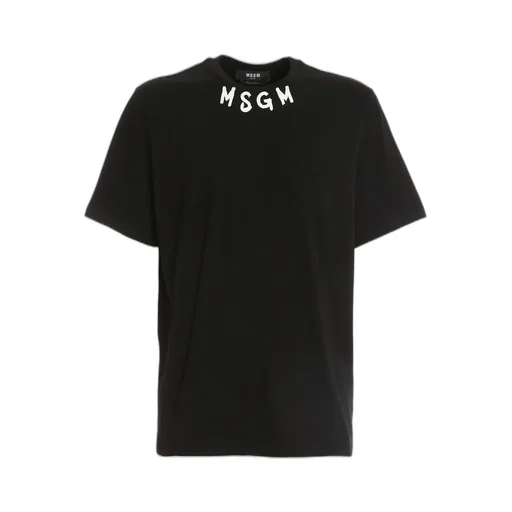 Msgm Logo Printed Crewneck T-Shirt