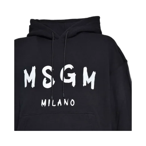 Msgm Logo Printed Drawstring Hoodie