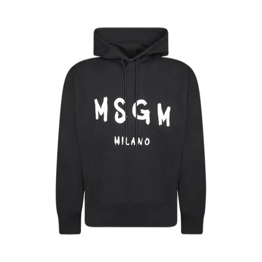 Msgm Logo-Print Drawstring Hoodie