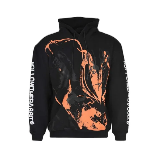 Msgm Sketched Bunnies Print Hoodie