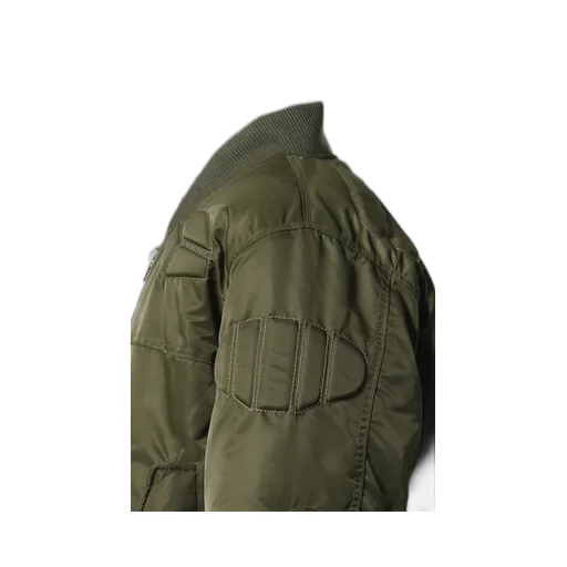 Satin Ma-1 Moto Jacket / Grn