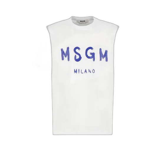 Msgm Logo Printed Crewneck T-Shirt