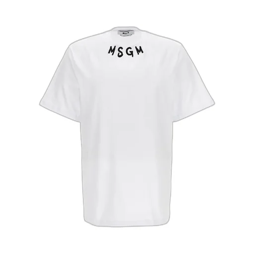 Msgm Logo Printed Crewneck T-Shirt