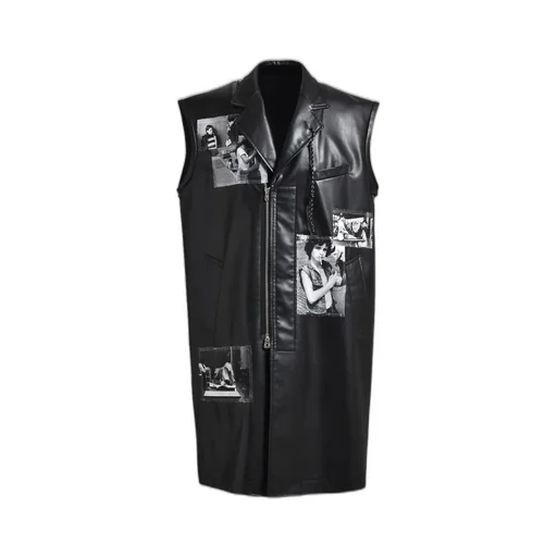 Sleeveless Doctor Jacket. / Blk