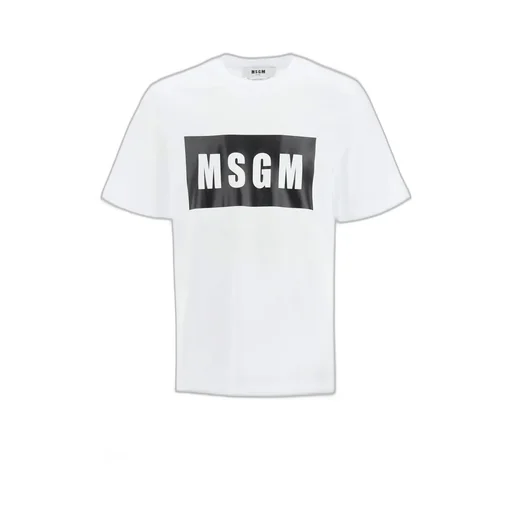 Msgm Logo Printed Crewneck T-Shirt