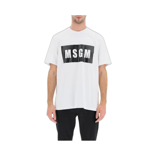 Msgm Logo Printed Crewneck T-Shirt