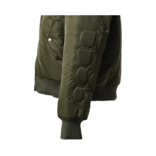 Satin Ma-1 Moto Jacket / Grn