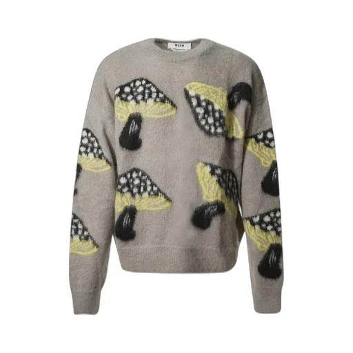 Msgm Fantastic Mushroom Jacquard Pattern Sweater