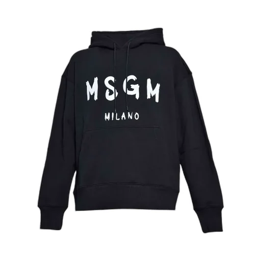 Msgm Logo Printed Drawstring Hoodie