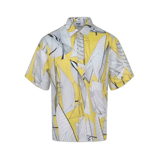 Msgm Graphic Printed Short Sleeved Shirt