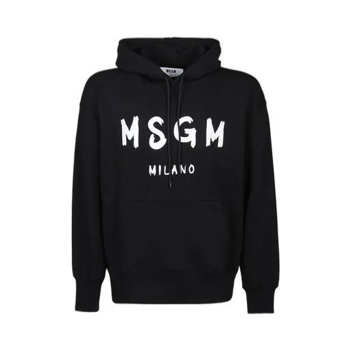 Msgm Logo Printed Drawstring Hoodie