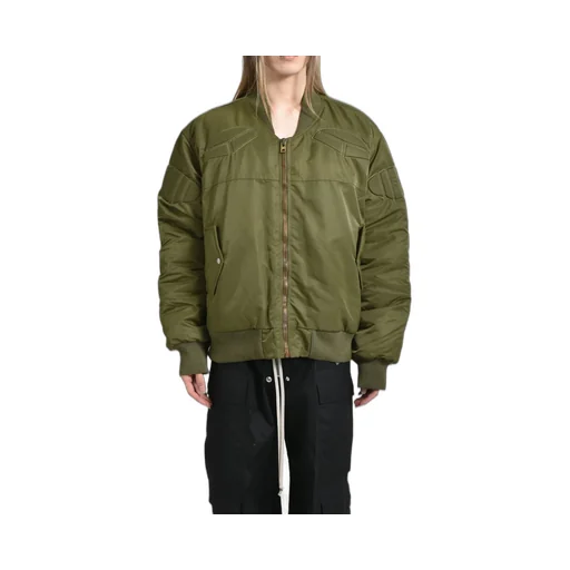 Satin Ma-1 Moto Jacket / Grn