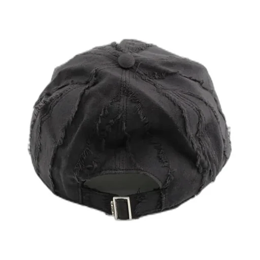Msgm Ripped Detailed Logo Embroidered Baseball Cap