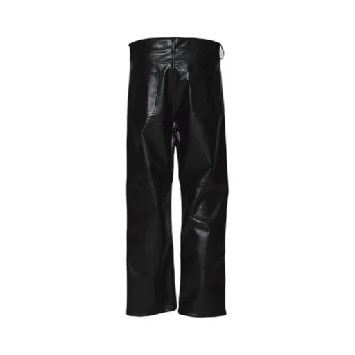 Msgm Textured Faux Leather Trousers