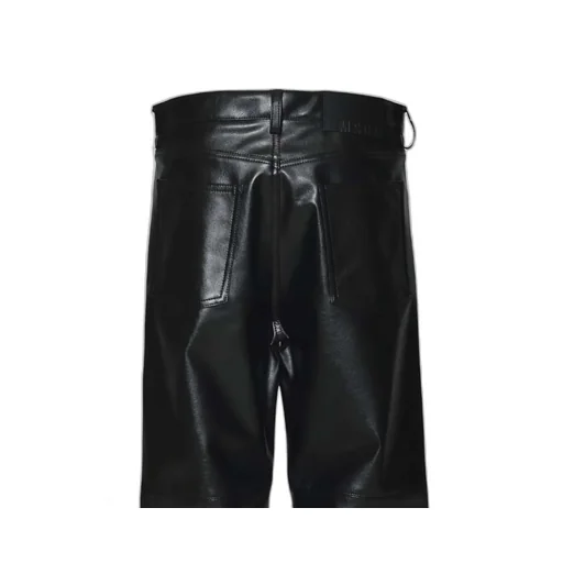 Msgm Textured Faux Leather Trousers