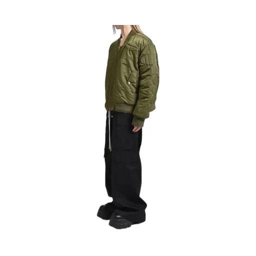Satin Ma-1 Moto Jacket / Grn