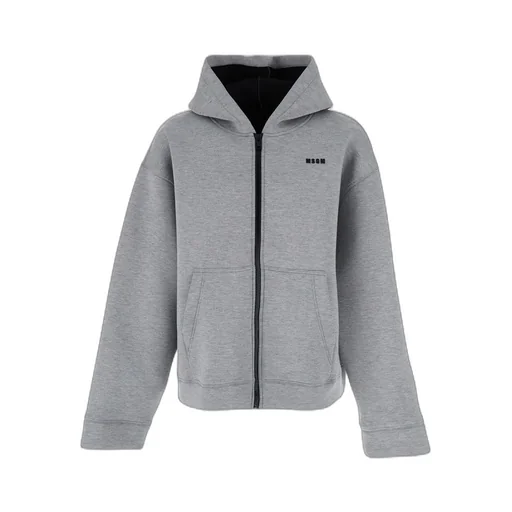 Msgm Logo Lettering Zipped Jacket