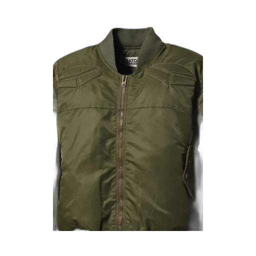 Satin Ma-1 Moto Jacket / Grn