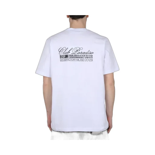 Msgm Logo Printed Crewneck T-Shirt