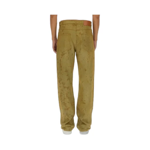 Msgm Logo-Patch Tie-Dyed Printed Jeans