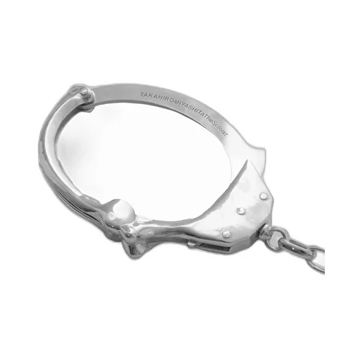 Bone Shaped Handcuffs Bracelet.-S- / Sil