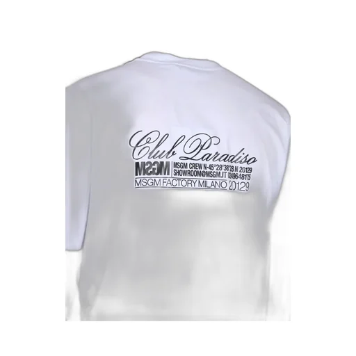 Msgm Logo Printed Crewneck T-Shirt