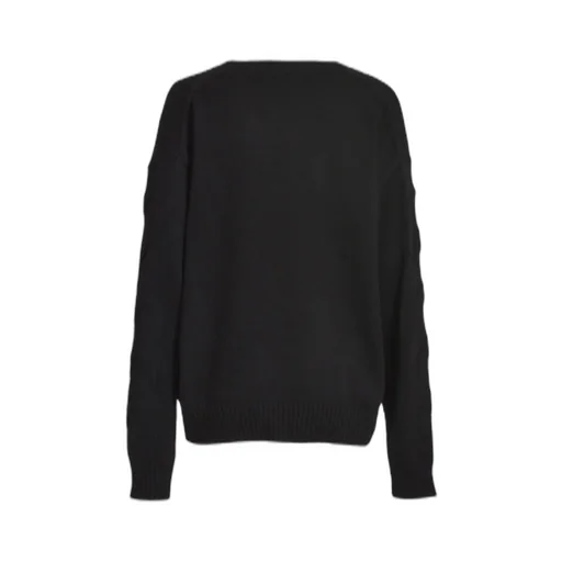3D Diag Knit Crewneck / Blk Blk