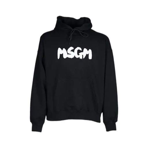Msgm Logo Printed Drawstring Hoodie