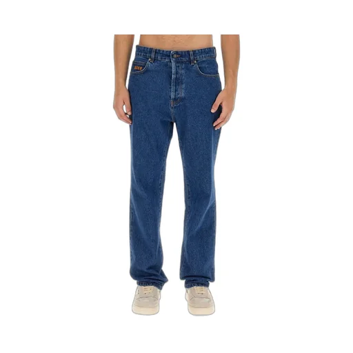 Msgm Logo Embroidered Straight-Leg Jeans