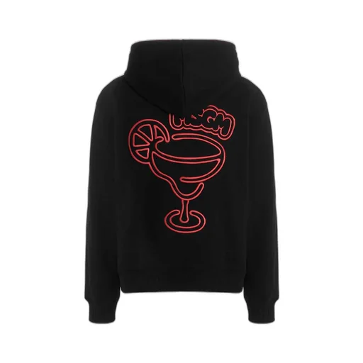 Msgm Logo Embroidered Drawstring Hoodie